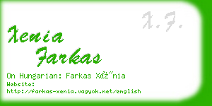 xenia farkas business card